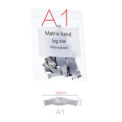 Dental Saddle Contoured Metal Matrices Matrix Band 6 Sizes / Springclip