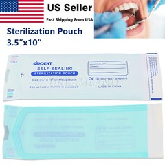 3.5″ x 10″ Self-Sealing Sterilization Pouches for Autoclave (1 Box of 200)