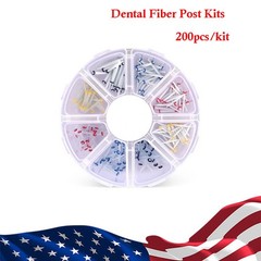 200Pcs/Box Dental Fiber Post Glass Quartz Teeth Restorative 1.0 1.2 1.4 1.6mm