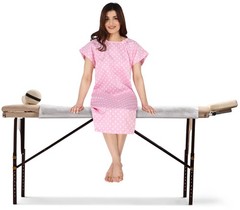 Utopia Care Women’s Hospital Gown Soft Small-Medium, Polkadots Pink
