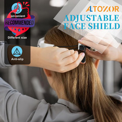Full Protection Face Shield 10 Pack White – Lightweight Clear Polycarbonate