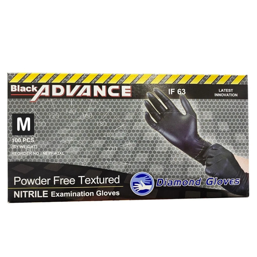 Black Nitrile Exam Gloves IF63 Powder Latex Free 6 Mil Medical Disposable Gloves