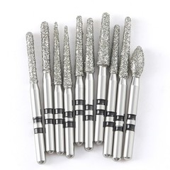 Kit de fresas dentales de diamante corte de zirconia FG 1.6mm alta velocidad