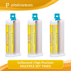 2 X 50ML VPS Bite Registration Material SUPER FAST Set Unflavored Dental PVS