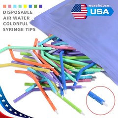 Disposable Dental 3-Way Air Water Syringe Spray Tips Triple Nozzles ds