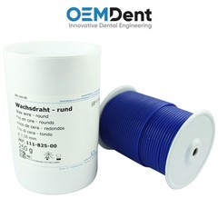 Dental Lab Procedures Dentaurum Round Wax Wire Rolls Blue Smooth Surface 250g