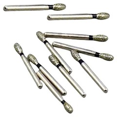 20Pcs Dental Diamond Bur FG Egg Football 379/023SC Super Coarse High Speed Black