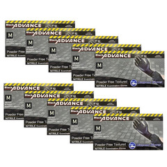 Advance Black Nitrile Exam Gloves Powder Free Bulk 1000ct 6 Mil Latex Free Glove