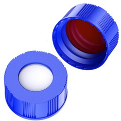 2mL Autosampler Vials, 9mm Screw Cap Red PTFE/Silicone, Clear Glass Bottle