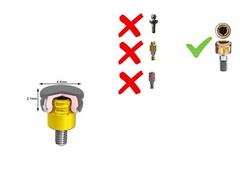 US Overdenture Retention Caps Inserts For Straight Tapered Locators connection
