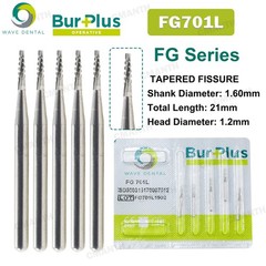 US WAVE Dental Burs Carbide Burs Tapered Fissure FG Cross Cut Bur Fit High Speed