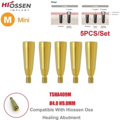 US 5Pcs Dental Healing Abutment Mini/Regular Hiossen Osstem ET TS Ti Implant Cap