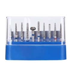 10Pc Dental FG Diamond Burs Kit FG-101 For Crown & Bridge Preparation Anterior