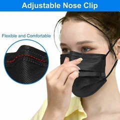 100/50 PCS Black Face Mask Mouth & Nose Protector Respirator Masks USA Seller
