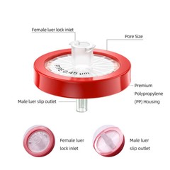 3000pcs PTFE Membrane Syringe Filters 13mm/25mm Diameter 0.22um/0.45μm Pore Size