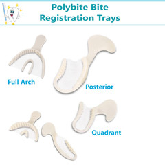 VPS Impression Bite Registration Trays Triple Tray Mold Choose Size, 50-100/PK