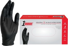 6 Mil Black Nitrile Gloves – Heavy Duty, Latex-Free, for Mechanics & Cleaning