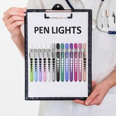 Compact and Lightweight LED Medical Penlights – 2 Pcs with Ruler and Gauge