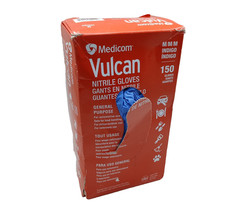 Medicom Vulcan Indigo Nitrile Exam Gloves Medium 2-Pack 150ct Each 300 Total