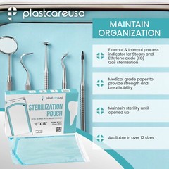 10″ x 16″ Self-Sealing Sterilization Pouches for Autoclave (Choose Quantity)