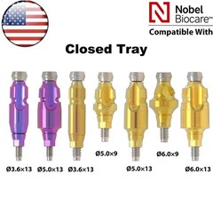 US Impression Transfer Coping Open Closed Tray Compatible Nobel Active NP RP