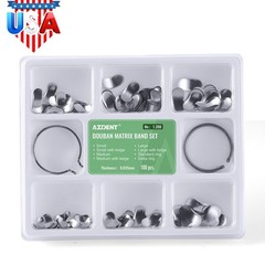 100Pcs/Box Dental Metal Matrices Sectional Contoured Matrix Refill Soft Band