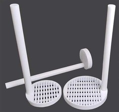 High Temperature Resistant PTFE Cleaning Rack for Lab Glass Beaker Cleaning
