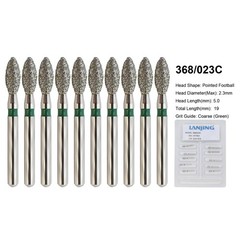 Dental Round Diamond Bur FG Pear Round End Taper Football Egg Barrel High Speed
