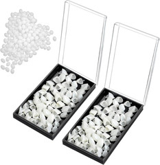120 Pieces Fake Tooth Cap Crown Front Teeth with Tooth Repair Thermal Beads Cap