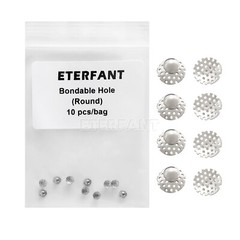 10XETERFANT Dental Ortho Bondable Lingual Buttons Round Base with Hole 10pc/pack