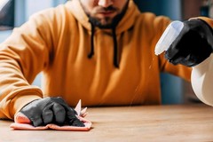 X3 Black Nitrile Gloves for cooking Food Prep, Disposable, Latex Free, Large