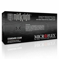 Microflex MK296L Midknight Black Nitrile Powder-Free Gloves LARGE Case
