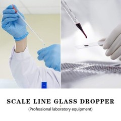 Glass Graduated Cylinder Set 0.5ml 1ml 2ml 3ml 5ml 10ml for Laboratory Hospital