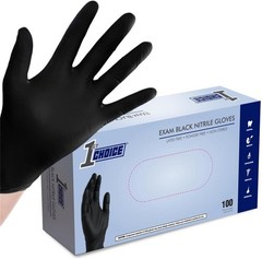 Black Nitrile Gloves Disposable Latex Free – Exam Grade Black Gloves for Cook…