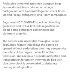 Case Of 1,000 6×9 3-Wall SafeGuard Specimen Biohazard Tearzone Back Flap Bags