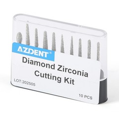 Kit de fresas dentales de diamante corte de zirconia FG 1.6mm alta velocidad