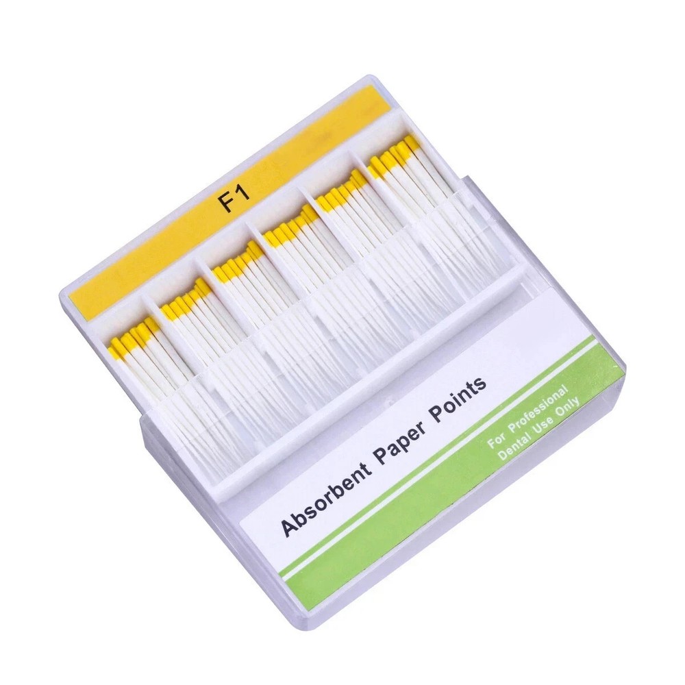 100 Pcs/Box Endodontic Dental Root Canal Absorbent Paper Points F1/F2/F3/F1-F3
