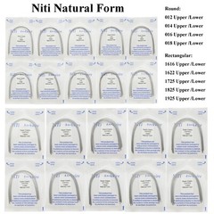 Dental Orthodontic Arch Wire Niti Natural Form Round Rectangular Super Elastic