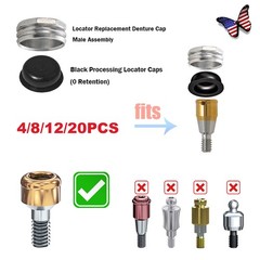 US Overdenture Fit Zest Locator Ti Abutment Retention Caps Hiossen Nobel Zimmer