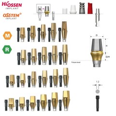 US Dental Straight Abutment Hiossen ET Osstem TS Ti Mini Regular Platform Hex