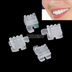 400pcs AZDENT Dental Orthodontic Ceramic Brackets Brace Roth .022 345 Hooks