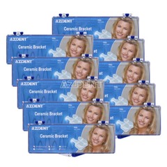 AZDENT Dental Orthodontic Clear Ceramic Brackets Braces Mini Roth.022 Hooks 345