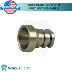 10x Dental Short Titanium Sleeve Ø3.78mm Multi Unit Prosthetic 1.4mm Int Hex