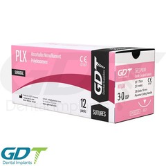 Synthetic Monofilament Polydi0xanone PLX Sutur3s, 12pcs, 19mm Reverse Cutting