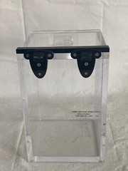 ATLANTIC Acrylic Beta Waste Storage Container Flip-Top Lid 6”x6”x9-1/2”ID