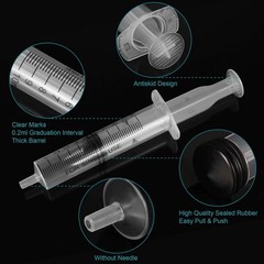 10 Pack 10ml Sterile Luer Slip Tip Syringes for Precise Measurements and Feeding