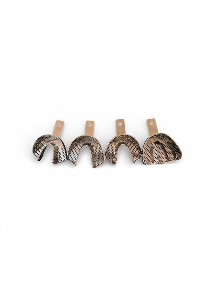 COE Perforated Nickel Regular Dental Impression Trays – 4 each – new w/o package
