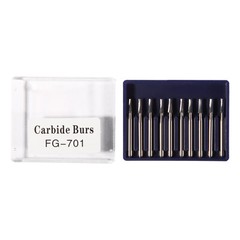 10Pc/Pack Dental Tungsten Carbide Drill FG Bur For High Speed Handpiece FG701 de