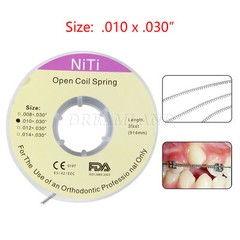 1 Roll Dental Orthodontic Niti Open Coil Spring Spool Dia.010 *030 inch 914mm