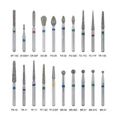 5PCS AZDENT Dental Diamond Burs Friction Grip For High Speed Handpiece Turbine